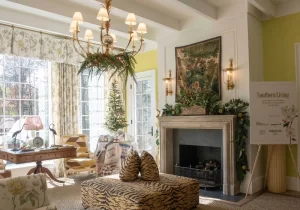 A bright, modern Charlotte-style living room with winter light coming through large windows, representing a fresh New Year home reset.